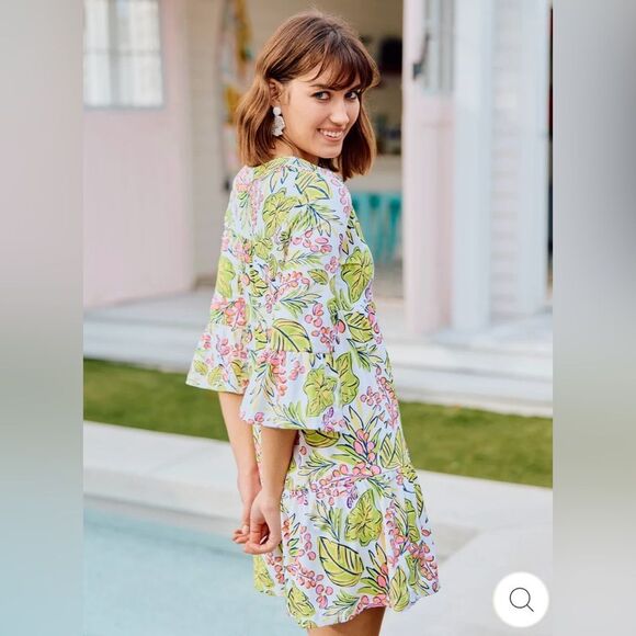 Mary Square Laguna Dress Vine Time Lime - Picture 6 of 8